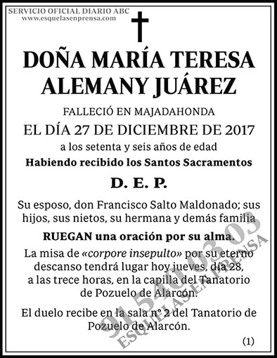 María Teresa Alemany Juárez